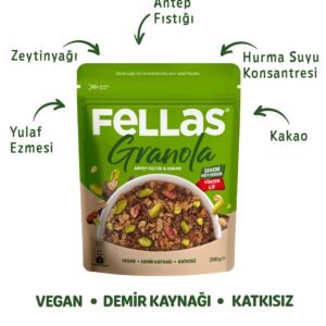 FELLAS GRANOLA ANTEP FISTIĞI & KAKAO 200 GR